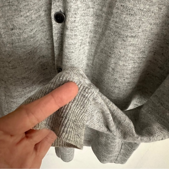 Uniqlo. Lightweight V Neck Cardigan Heather Grey - Picture 4 of 6